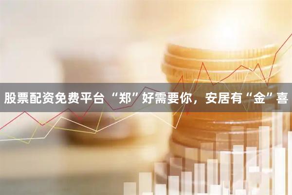 股票配资免费平台 “郑”好需要你，安居有“金”喜